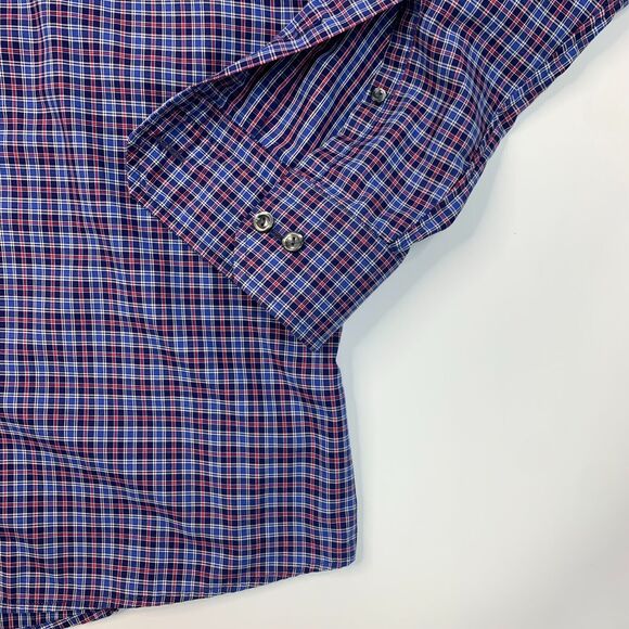 Eton Dress Shirt Mens XL Extra Large SLIM Fit Plaid Button Up Long Sleeve Cotton - Picture 3 of 15